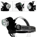 AGM 3x XML T6 LED Bike Bicycle Headlight 4 Modes 3600 Lumens + Battery Pack + UK Charger