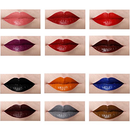 Greencolourful 6 er Farben Wasserdichte Flüssige Lippenstift Make Up Liquid Lip Gloss Matte Lipstick Pen Kosmetik Lippencreme (A) - 4