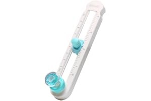 Firulab Papel Circular - Herramienta Corte Papel para Suministros Manualidades Redondas - Escala Clara y Corte preciso con Cortador círculo Giratorio para cartulinas