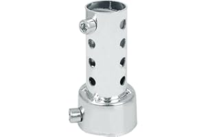 Andux Zone Silenciador de Escape Universal para Motocicleta de 48mm, Silenciador desmontable y ajustable XSQ-03 (Corto, Plateado)