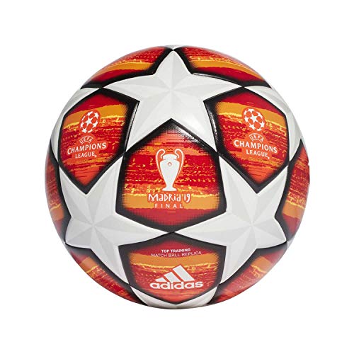 adidas Men's Finale Capitano Top Training Ball, White/Active Red/Scarlet/Solar, Size 5