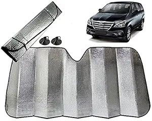 Selifaur - 60x130 cm Foldable Auto Front / Rear Window Car Windshield Sun Shade for Innova 2013-2015