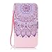 Produktbild Nancen Lenovo K5 / K5 PLUS (5.0 Zoll) Hülle Case Handyhülle Brieftasche Etui Lederhülle Schutzhülle Abdeckung Bookstyle Klappcase mit 2 Kartenslots 1 Wallet Tasche Handgelenk Seil Magnetverschluss Bracket-Funktion Full Silikon Weich Innenschale Gemaltes Muster [Lila Sonnen-Blume]
