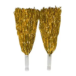 Asian Hobby Crafts Pom Poms for Cheerleading, Celebrations, Sport Events, Party d?cor, Room d?cor etc. Color : Golden : Pack of 2 Size :10