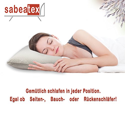 sabeatex Aktion schlaf dich fit Nackenstützkissen inkl. Bezug, weiß, 68 x 35 x 13 cm - 6