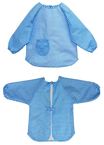 Chilsuessy 3 Stücke Set Baby Lätzchen mit Ärmel Kinder Wasserdicht Ärmellätzchen mit Auffang Tasche Baumwolle 2 Groesse von 1 bis 5 Jahre Alt - 3