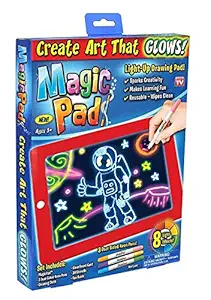 GTC Kids Learning Drawing Magic Pad Light Up Drawing Pad Board Draw, Sketch, Create, Art, Write, Learning Tablet