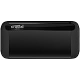 Crucial CT2000X8SSD9 2TB X8 Portable SSD, Up to 1050 MB/s, USB 3.2, USB-C, USB-A, Black