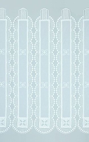 Scheibengardine von LYSEL® – Rosettenband “ (Bx H) 90cm * 60cm“ weiß - 2
