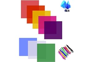 GVSAVY 160 Sheets of Colored Glass Film Candy Paper, Candy Packaging DIY, Food Wrapping Paper, Gift Decoration, with 5 Colors of Silk, Candy Cellophane (8 Colors)