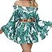 Produktbild Langarm Kurz Mini Kleider - Xjp Frauen gedruckt von der Schulter Flare Ärmel Kleid (S)