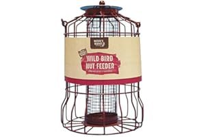 NATURES MARKET Bac pour oiseaux à suspendre, mangeoire avec protection anti écureuils