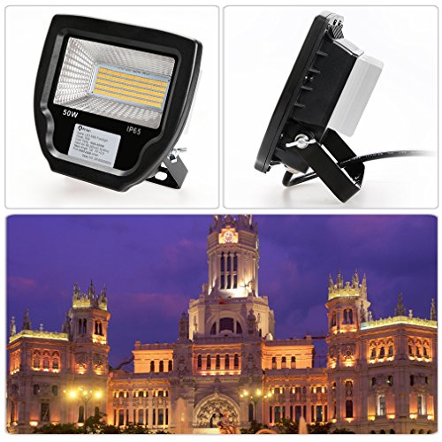 Anten® LED Fluter 50W Außenstrahler Flutlicht Scheinwerfer Baustrahler wasserdicht Kaltweiß - 6