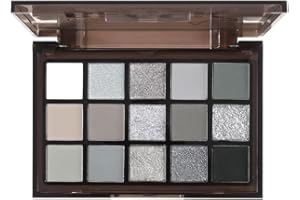 Beauty Glazed 15 Colori Shimmer Paletta Palette Ombretti Nude smochiave nero base ombretti Brillante e Metallizzato Altamente Pigmentati per Trucchi Occhi - Make Up