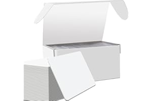 ‎BABIQT PVC Plastikkarten CR80 Rechteck | 30 mil Weiße ID Blankokarten Plastikkarte im EC-Kartenformat, Kompatibel für ID-Kartendrucker, Bankkarten Gesundheitskarten (Dicke: 0,76 mm, 110 Stück)