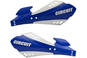 Circuit Equipment - Paramano SX Bicomp - Polimero leggero a doppia mescola, protezione dagli impatti e vestibilità universale - Ideale per motociclisti fuoristrada e urbani - Blu/Bianco