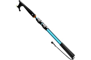 KOMCLUB Telescopic Boat Hooks for Docking Boat Hook Floating Docking Pole Luminous& Heavy-Duty Design Rust-Resistant Fiberglass & Aluminum Push Pole for Docking
