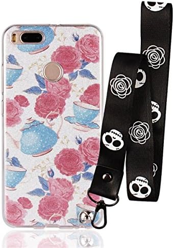 Xiaomi Mi 5X Cover, Xiaomi Mi 5X Bling Bling Case, Lifetrut [Hand Strap] Bling Bling Glitter Sparkle Crystal Soft Back TPU Bumper Case for Xiaomi Mi 5X[Tea cup]