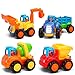 Produktbild Kemuse Toddler Baby Toy Push and Go Friction Powered Car Toys Set for Children Boys Girls Kids Gift- Tractor Bulldozer Mixer Truck and Dumperï¼ËSet of 4