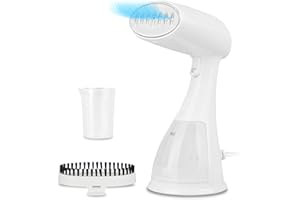 MLLOPO Clothes Steamer Handheld, 1800W High-Power Steamer Clothing, 330ml Large Water Tank Fast Wrinkle Removal, Portable Steam Iron for Home & Travel (White)