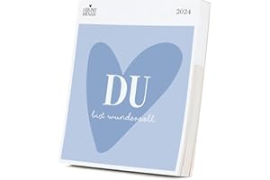 ‎VISUAL STATEMENTS Visual Statements - Postkartenkalender "Lieblingsmensch" 2024 - Wochenkalender mit 52 verschiedenen Sprüche - Tischdeko