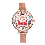 Junjie Frauen Quarz Analog Handgelenk Kleine Zifferblatt zarte Uhr Luxus Uhren Weihnachten Glas Legierung Metall Quarz Armband Verschluss einfache Band Länge 23cm