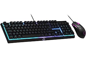 Cooler Master MS110 Gaming RGB Keyboard & Mouse Combo - Linear Mem-Chanical Switches, 26-Key Anti-Ghosting, On-Board Control, MS110 Gaming Mouse with 4 DPI Settings - QWERTY UK Layout
