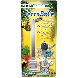 JBL TerraSafe 61516 Terrarienschloss für alle Glasscheiben mit 3-6 mm Stärke, Inkl. 2 Schlüssel