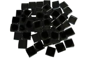 FireAngels Azulejo de mosaico de material artesanal, microvidrio, pequeño mosaico pequeño, bricolaje, pasatiempos, niños, hecho a mano, piedra sin cristal, creatividad, 300 g (negro)