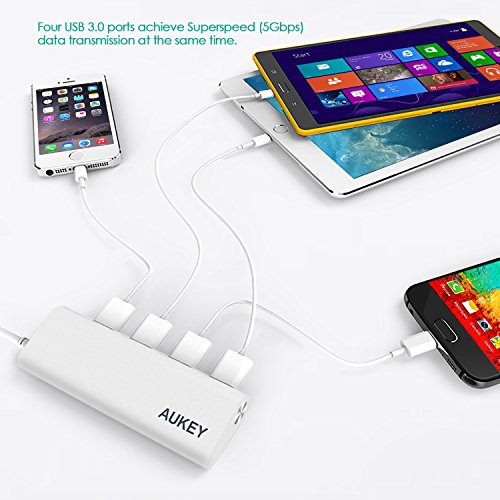 AUKEY USB C Hub auf USB 3.0 * 4 Port Aluminum Type C Hub für New Macbook, Macbook Pro 2016, Google ChromeBook Pixel 2015, usw. - 7