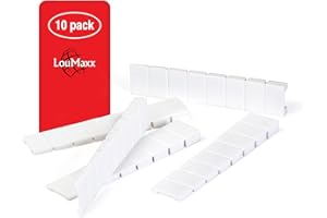 LouMaxx Cunei per Mobili, Set da 10, Spessori per Mobili 8 x 20 x 100 mm in Bianco, Spessori in Plastica con Punti di Rottura Integrati, Cunei Livellatori