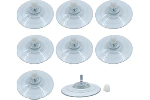 ONEBO 8 Stück Saugnapf mit M8 Gewinde,PVC Kunststoff Saugnapf Pads,Saugnapf schraubbar,Saugnoppen,für den Einsatz in Bad, Küche oder Auto(18 * 85mm)