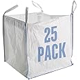 Airtech-UK New FIBC Bulk Bag Builders Garden Waste Heavy Duty Industrial polypropylene Material 1 Tonne TON Jumbo Bags Storage Sack Various Quantity (25)