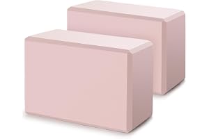 2 Pack Yoga Block and Yoga Strap Set, 2 EVA Foam Soft Non-Slip Yoga Blocks, Supportive, Lightweight, Odor Resistant, Yoga Accessories for Pilates Meditation General Fitness Stretching Toning