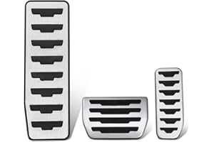 NEGRO Pedale del freno adatto for Range Rover Evoque Land Rover Discovery Sport Jaguar E-Pace Kit coperture pedale freno poggiapiedi in acciaio copertura della pedaliera