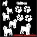 Produktbild Grosses Griffon Aufkleber-Set in DIN A 4 , 30x20 cm für Auto,Wand, Laptop,Kuche, Napf, u.alle glatten Flächen von Pegatina Promotion ® Name Hunde Hunde Pfoten Pfote ohne Hintergrund aus Hochleistungsfolie für Lack und Scheibe,Autoaufkleber, Laptop, Wandtattoo, Küche, Hund Hunde Dogs Sticker Herzlinie Hundefan