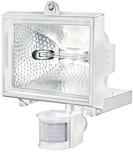 Preisvergleich Produktbild Electraline 63007 Halogenstrahler mit Bewegungsmelder, 400 W, Weiß