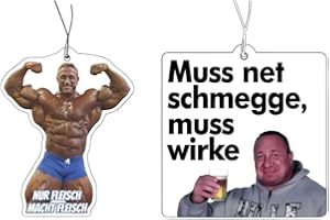 ELEGANCEFRESH 2× Lufterfrischer mit Markus Rühl Motiv, Duftbaum Auto, Auto Lufterfrischer, Car Air Freshener, Duftanhänger Auto, Auto Tuning, Lustiger Auto Duftspender