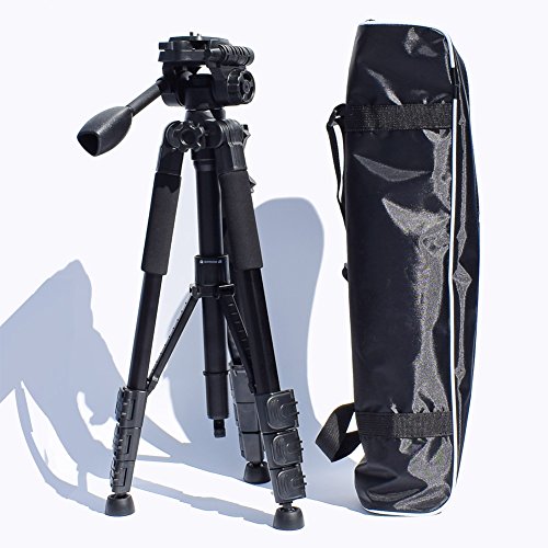 Preisvergleich Produktbild Stativ, zabert DSLR Stativ mit Kopf, 58-inch Professionelle SLR Stative für Canon Nikon Sony Outdoor Fotografie, Heavy Duty