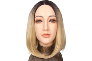 ALZRGORA Mascarilla femenina de silicona suave para crossdresser transgénero disfraces cosplay