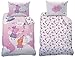 Produktbild Familando Peppa Pig Peppa Wutz Baby Bettwäsche Set Größe 100 x 135cm 40 x 60cm 100% Baumwolle Fairytale (100% Baumwolle Renforcè/Linon)