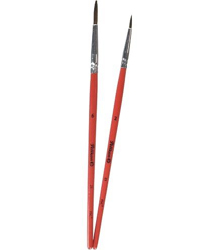 Pinceau Pelikan Taille 12 - Poils Porc - Pour Peinture Détrempe - Manche Bois FSC