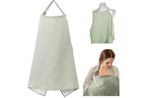 PEXIVOZ Copri Seno Allattamento, Lenzuolo Allattamento Morbido,Copertina per l'allattamento al seno per bambini,Cinghie Regolabili, Morbido E Traspirante Telo Allattamento