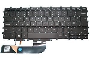 RTDPART Laptop Keyboard For DELL XPS 15 9575 2-in-1 Precision 5530 2-in-1 0X6TD4 X6TD4 PK132471A15 NSK-EPABC 0U United Kingdom UK Black With Backlit New