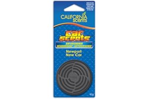 California Scents - Ambientador de Coche con Fragancia, Olor y Esencias a Newport New Car, Olor a Aroma de Coche Nuevo, Azul, 42 Gramos