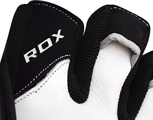 RDX Rindsleder Fitness Handschuhe Gewichtheben Sport Trainingshandschuhe Gym Workout Bodybuilding - 8