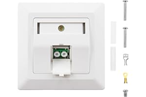 DOZYLIVE Glasfaser Anschlussdose 1x Duplex LC-APC Keystone LWL Aufputzdose Weiß für FTTH, Glasfaserinstallation im Innenbereich, mit LC/APC Buchse, für Auf- & Unterputzmontage
