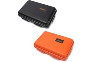 Milepetus 2pcs Large Outdoor Shockproof Waterproof Boxes Survival Airtight Case Plastic Survival Box Container Storage Case