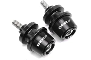 MOWOK Motorcycle Accessories Aluminum Swing arm Spools Slider Stand Screw Fits For KAWASAKI Vulcan S 650 2015-2021 (Black)