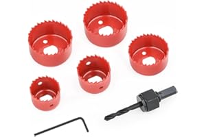 Gunpla Zestaw 7 brzeszczotów 32-54 mm z wytrzymałej stali wysokowęglowej do cięcia sklejki i plastiku